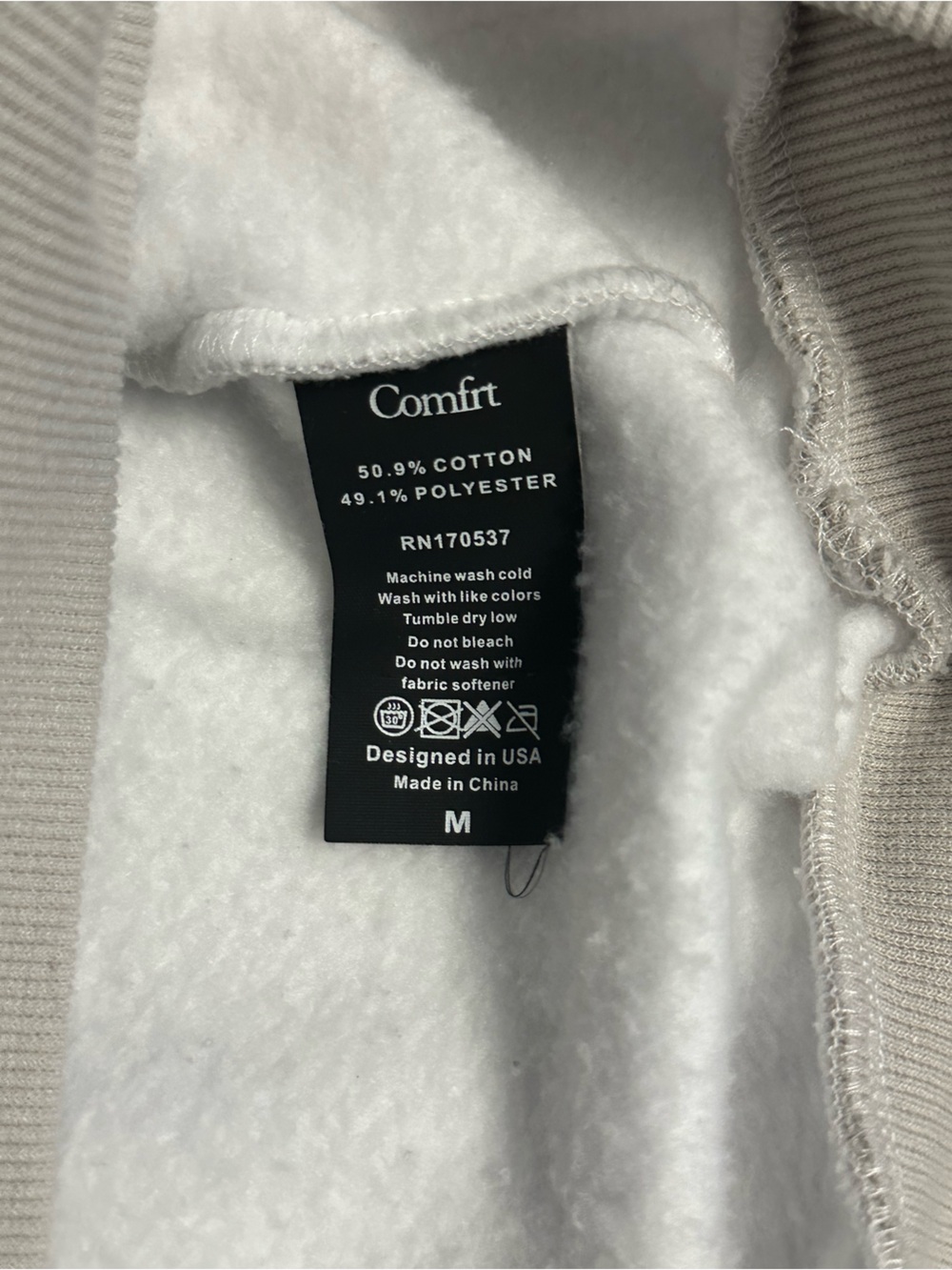 Comfrt Beige Gray camo Printed Hoodie - Picture 12 of 12
